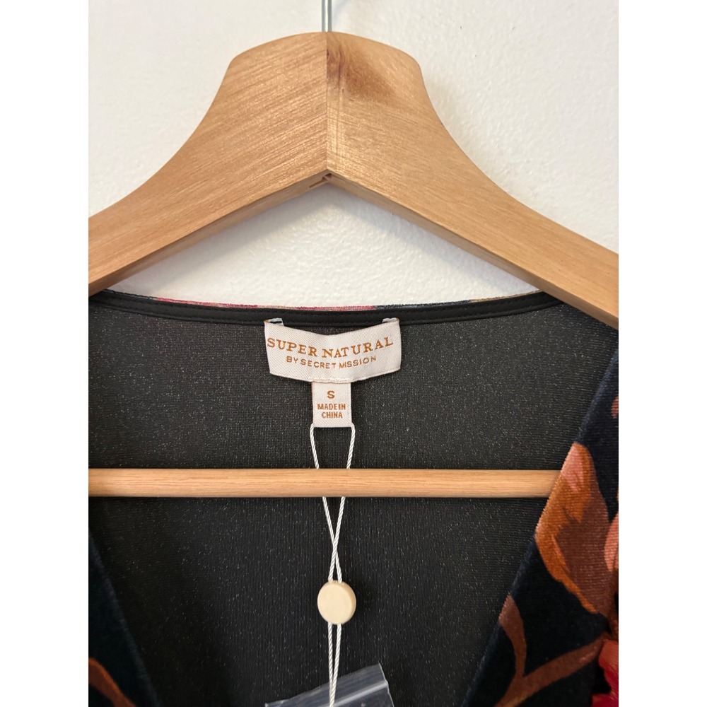 Super Natural by Secret Mission Night Floral Velvet Dress  – Small – NWT - Picture 2 of 3